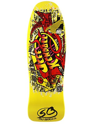Santa Cruz Kendall Graffiti Yellow Deck  9.6 x 30