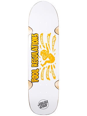 Santa Cruz Pool Rules White/Yellow Deck  8.75 x 32.2