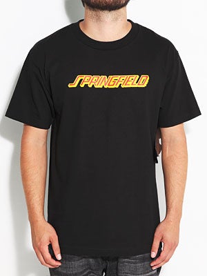 SC Simpsons Springfield Strip Tee Black SM