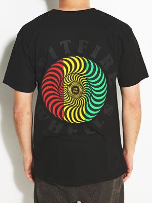 Spitfire Classic Tee Black/Rasta SM