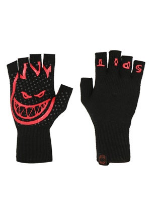 Spitfire Firehead Fingerless Black Gloves