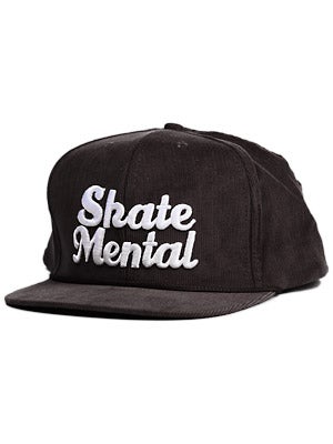 Skate Mental Script Cord Hat Black