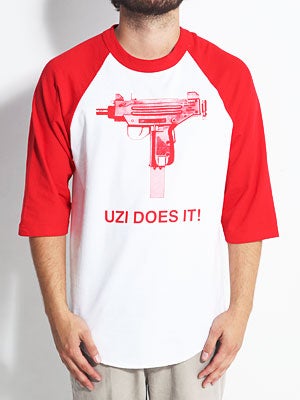 Skate Mental Uzi Does It Raglan White/Red MD