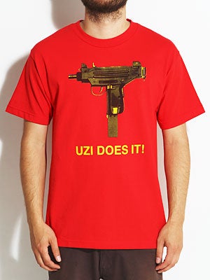 Skate Mental Uzi Does It! Tee Red/Yellow SM