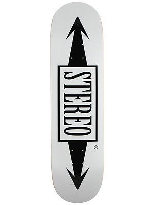 Stereo Arrows Standard White Deck  8.25 x 32.25
