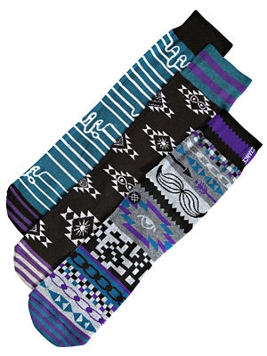 Stance 3 Of A Kind Harrington 3 Socks Purple
