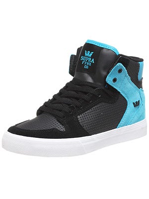 Supra Kids Vaider Shoes  Black/Turquoise