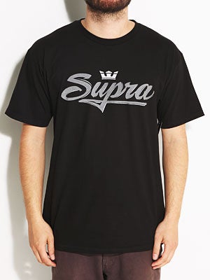 Supra Signature Tee Black/Silver LG
