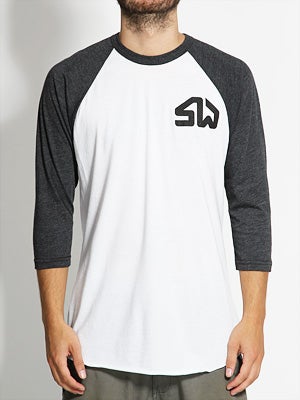 Skate Warehouse 3/4 Icon Shirt White/Black XL