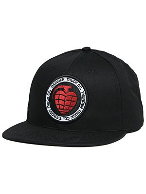 Thunder Grenade Snapback Hat Black Adjust