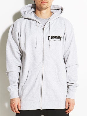 Thrasher Mag Logo Hoodzip Grey MD