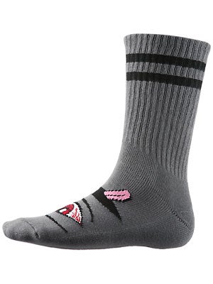 Toy Machine Bloodshot Crew Socks Charcoal