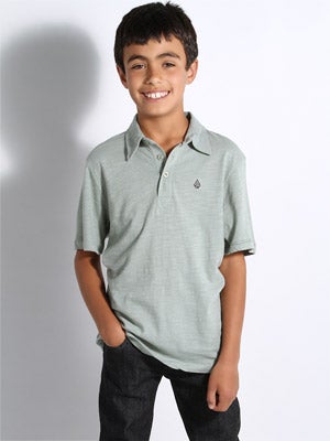 Volcom Bangout Slub Kids Polo Grey/Blue SM