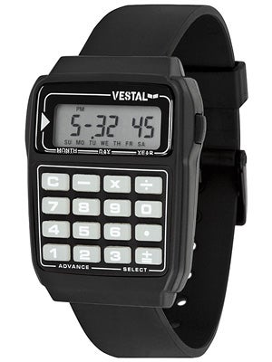 Vestal Data Mat Watch  Black/Black/Black