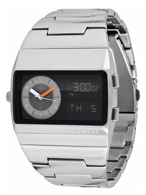 Vestal Metal Monte Carlo Watch Matte Silver/Silver Blk