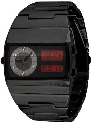 Vestal Metal Monte Carlo Watch Black/Black/Black/Red