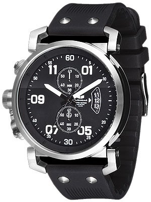 Vestal USS Observer Chrono Watch Blk/Silver/Brushed Blk