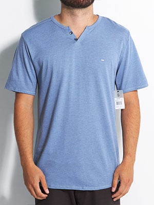 Volcom Addison Henley Shirt Hazy Blue LG