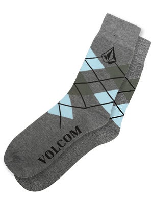 Volcom Argyle Socks Grey One Size