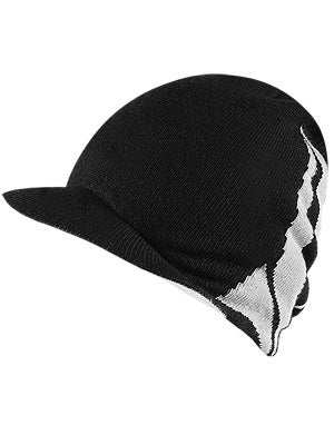 Half Stone Reversible Visor Beanie Black One Siz