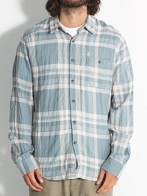 Volcom Horde Woven Shirt Blue MD