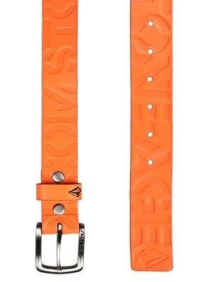 Volcom Stone Age Leather Belt Orange 32
