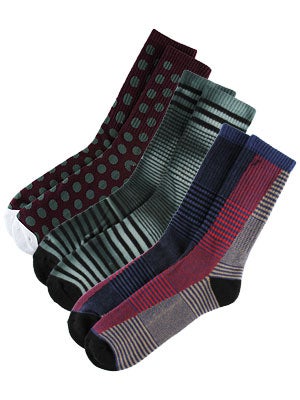 Volcom Stripe 3 Pack Socks Multi