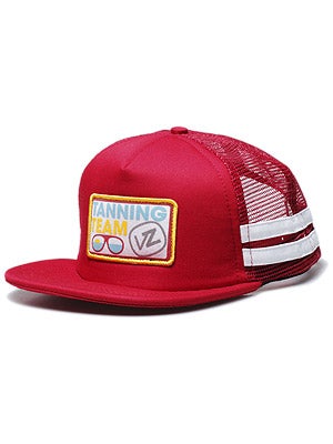 Von Zipper Tanning Team Mesh Hat Red Adj.