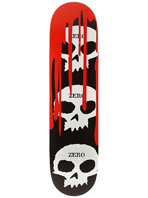 Zero 3 Skulls w/Blood Black Deck  7.875 x 31.75