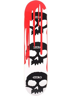 Zero 3 Skulls w/Blood White Deck  7.5 x 31.125