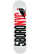 5Boro Letterpress White Deck  8.25 x 32