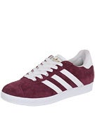 Adidas Gazelle Shoes Maroon/White/Gold
