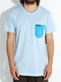 ambsn Contrast Knit T-Shirt