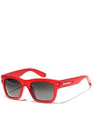 Brigada Big Shot Sunglasses Red Frost w/ Black Lens