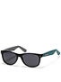 Brigada Kennedy Sunglasses Black/Teal w/ Black Lens