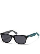 Brigada Kennedy Sunglasses Black/Teal w/ Black Lens