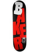 Baker Stacked Matte Black/Red Deck  8.25 x 31.875