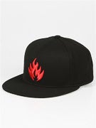 Black Label Flame Snap Back Hat