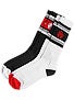 Black Label Striped Socks 2 Pack
