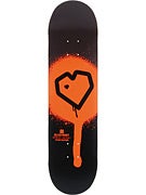 Blueprint Spray Heart Blk/Orange Deck  8x31.8