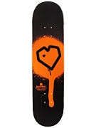 Blueprint Spray Heart Orange Deck  8.0 x 32