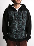 Blind Roses Pattern Hoodzip