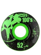 Bones 100's Green Wheels