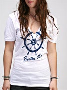 Brixton Girl's Helm V-Neck T-Shirt