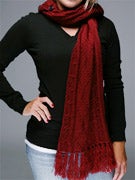Brixton Girl's Skye Hood/Scarf Burgandy