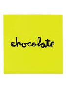 Chocolate Fluorescent Square Decal Sticker YELLOW