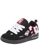 DC Kids Court Graffik Wild Grinder Shoes Black/Red