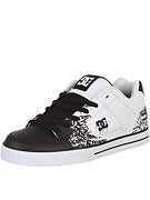 DC Pure XE Shoes White/Black/White Print