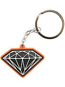Diamond Rubber 3D Brilliant Key Chain  Orange/Black