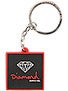 Diamond Rubber OG Sign Key Chain  Red/Black